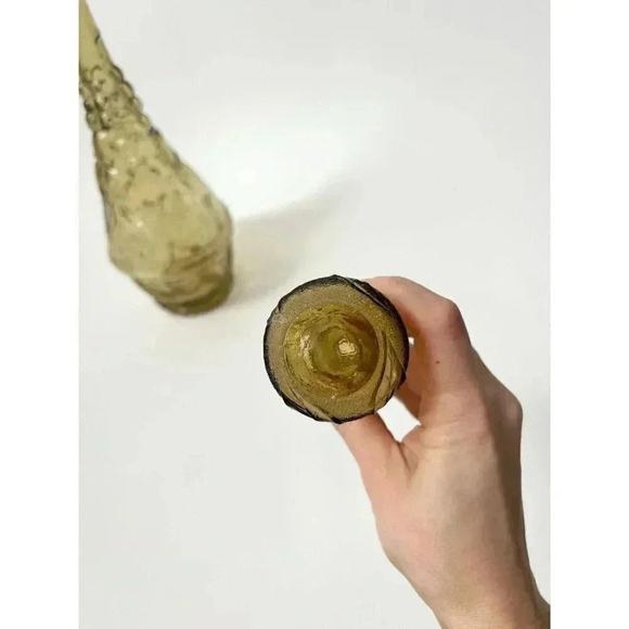 Empoli Ultra Tall Yellow Fruit & Grapes Midcentury Glass Genie Bottle - Picture 9 of 10